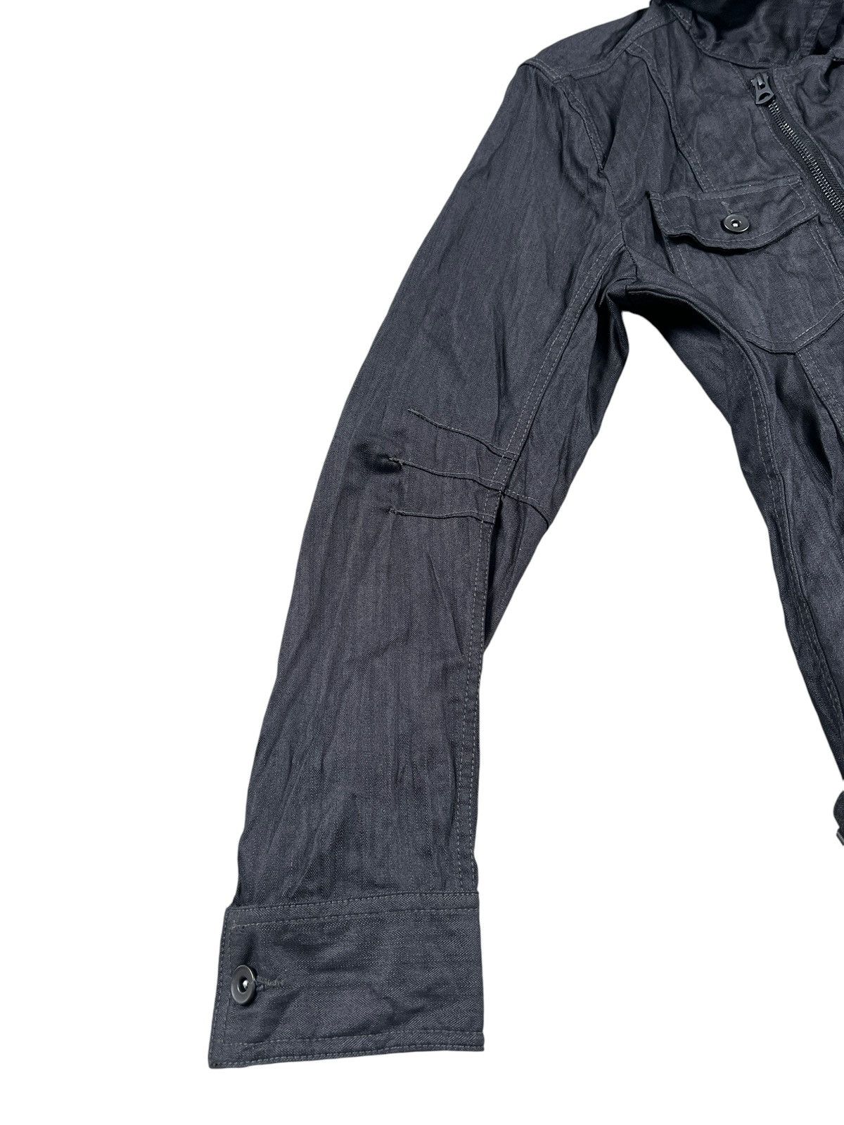Issey Miyake 1990 Tete Homme Herringbone Twill Wrinkle Zipper Jacket Size US S / EU 44-46 / 1 - 10 Thumbnail