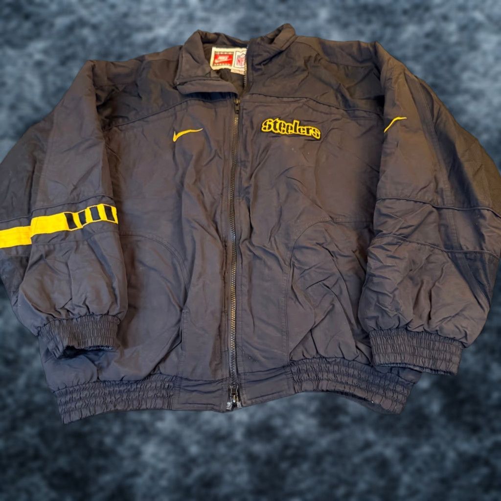 Nike VINTAGE Nike Pittsburgh Steelers NFL Pro Line Full Zip Jacket Men's Large Black Size US L / EU 52-54 / 3 - 1 Thumbnail