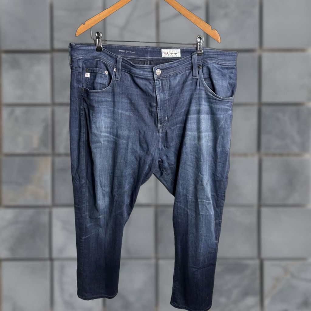 Denime AG Adriano Goldschmied Everett Jeans Mens Slim Straight 37x31 Blue Denim Size US 37 - 1 Thumbnail