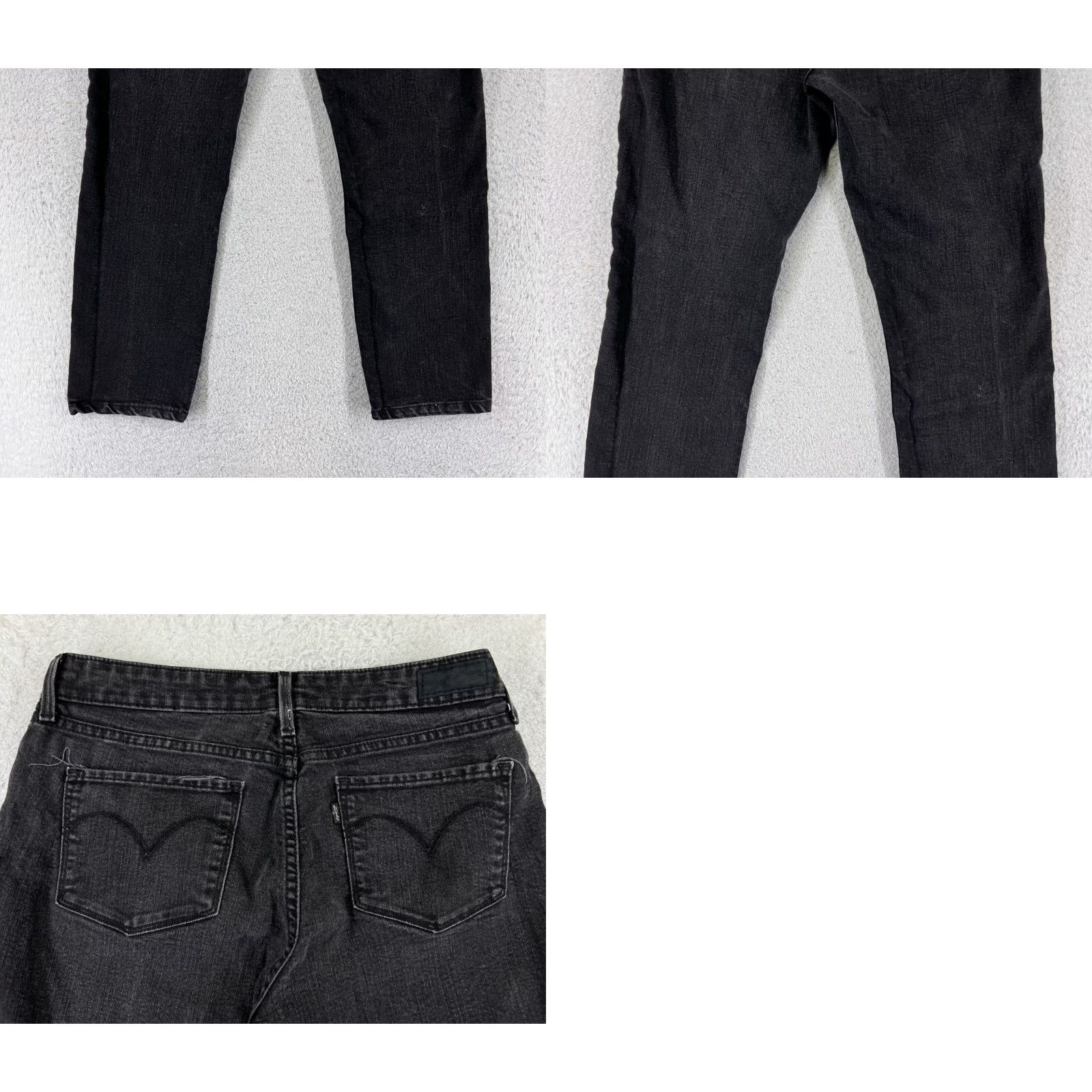 Levi's VINTAGE Levis Pants Womens 6 Black Denim Jeans Slight Curve Mid Rise Slim Cotton 28x26 Size 28" / US 6 / IT 42 - 10 Thumbnail
