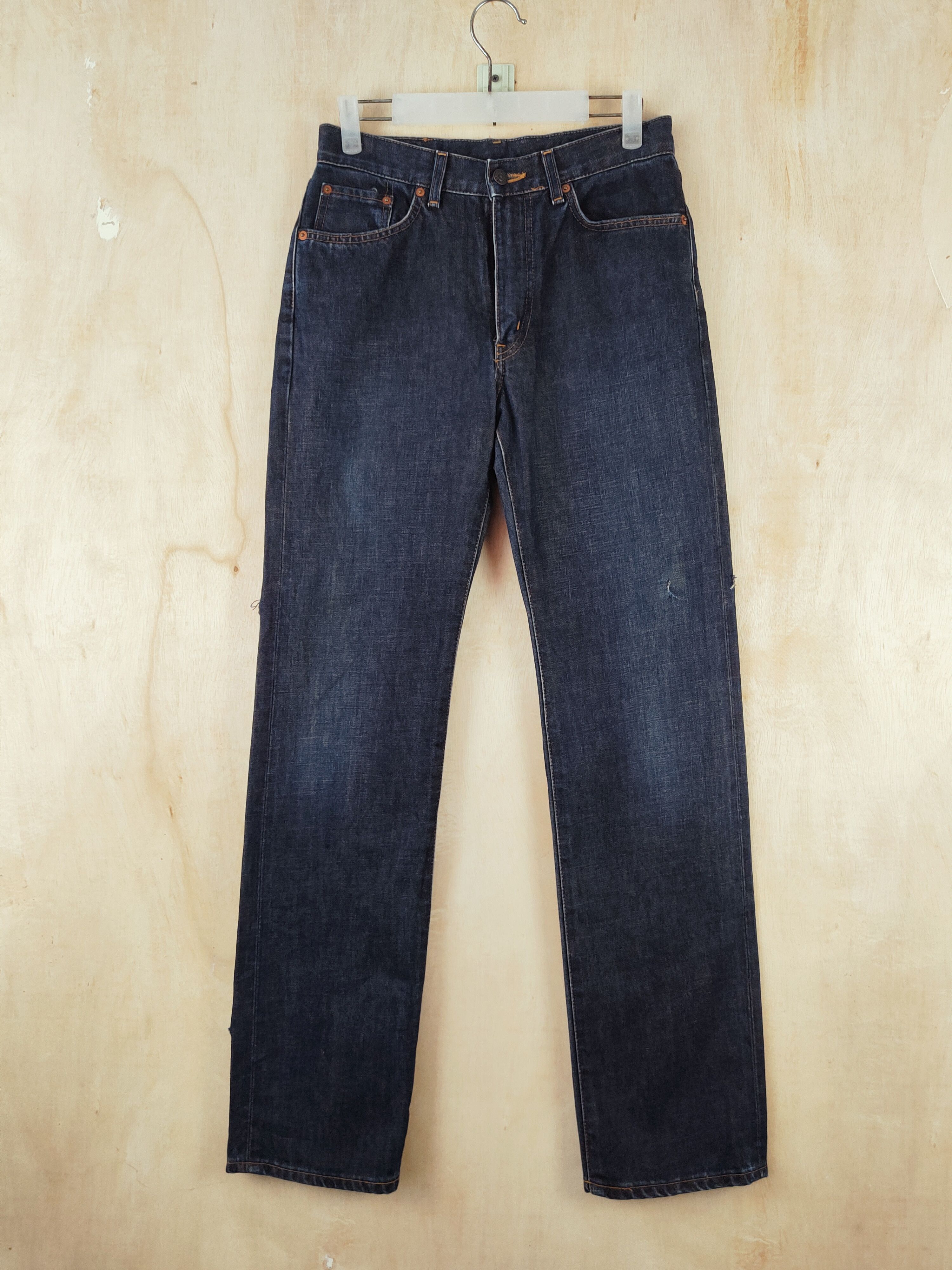 Edwin Edwin Dark Blue Distressed Ripped Jeans #S2678 Size US 30 / EU 46 - 1 Thumbnail