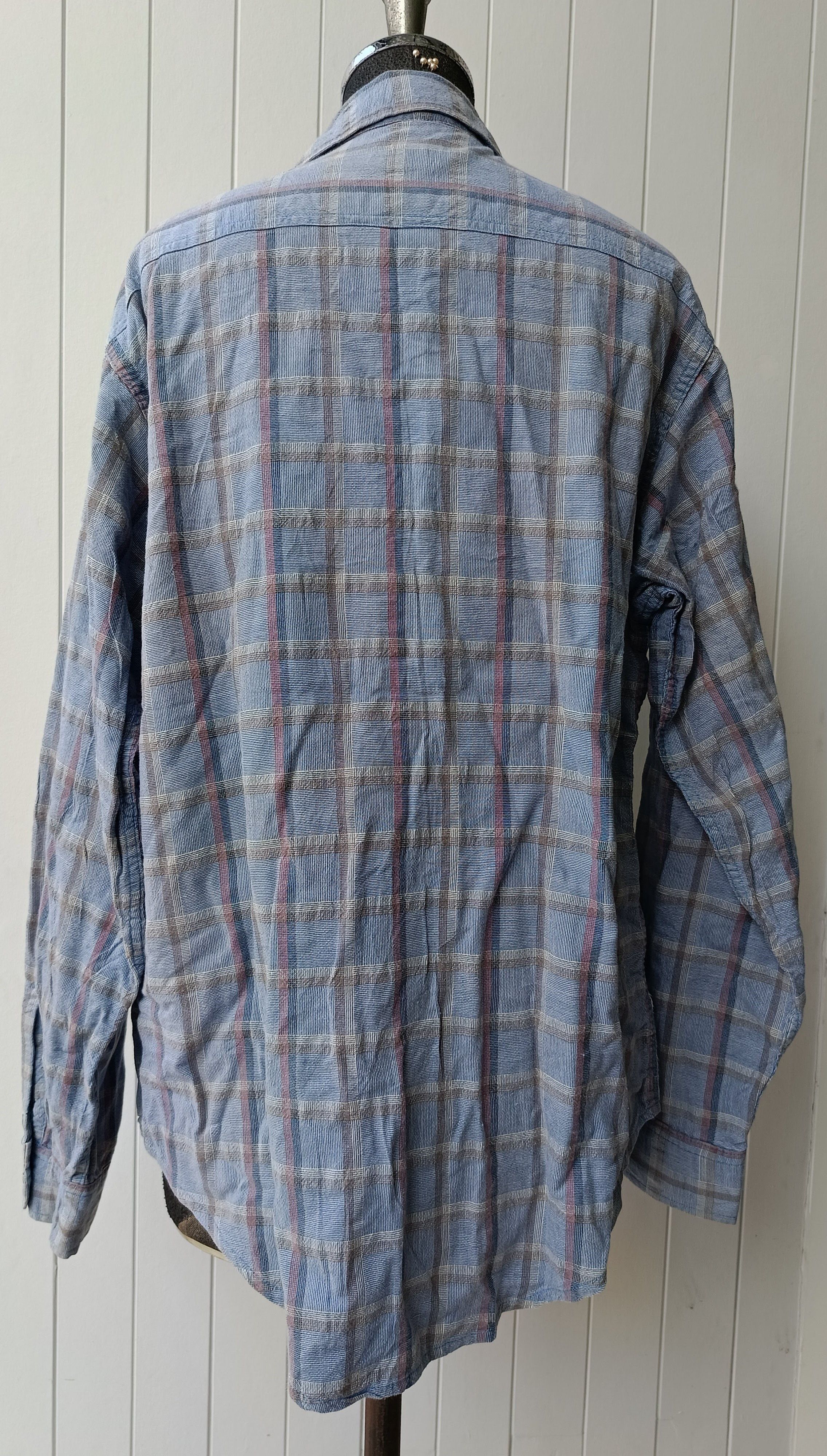 Sugar Cane SUGAR CANE Union Made blue check work clothing shirt medium Size US M / EU 48-50 / 2 - 6 Thumbnail