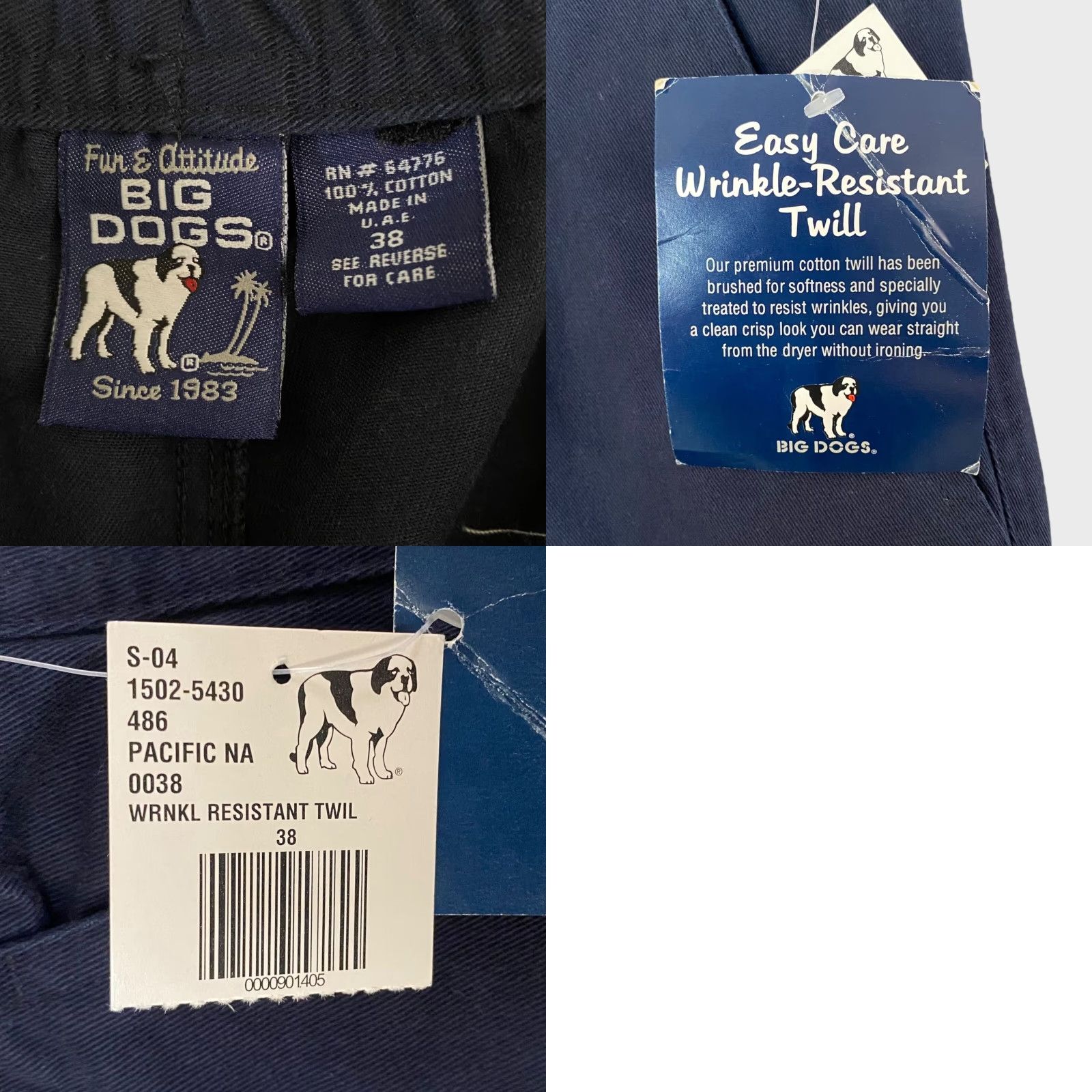 Big Dogs VINTAGE Big Dogs Chino Shorts Men's Size 38 Navy Blue Cotton Pleated Casual Preppy Size US 38 / EU 54 - 8 Thumbnail