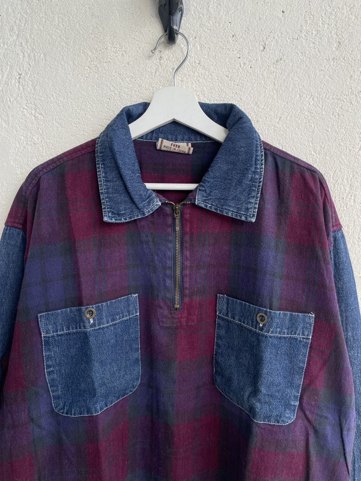 If Six Was Nine 2000s Hysteric Plaid Denim Flannel Y2K LGB RRL LGB japan Cdg Size US XXL / EU 58 / 5 - 2 Thumbnail
