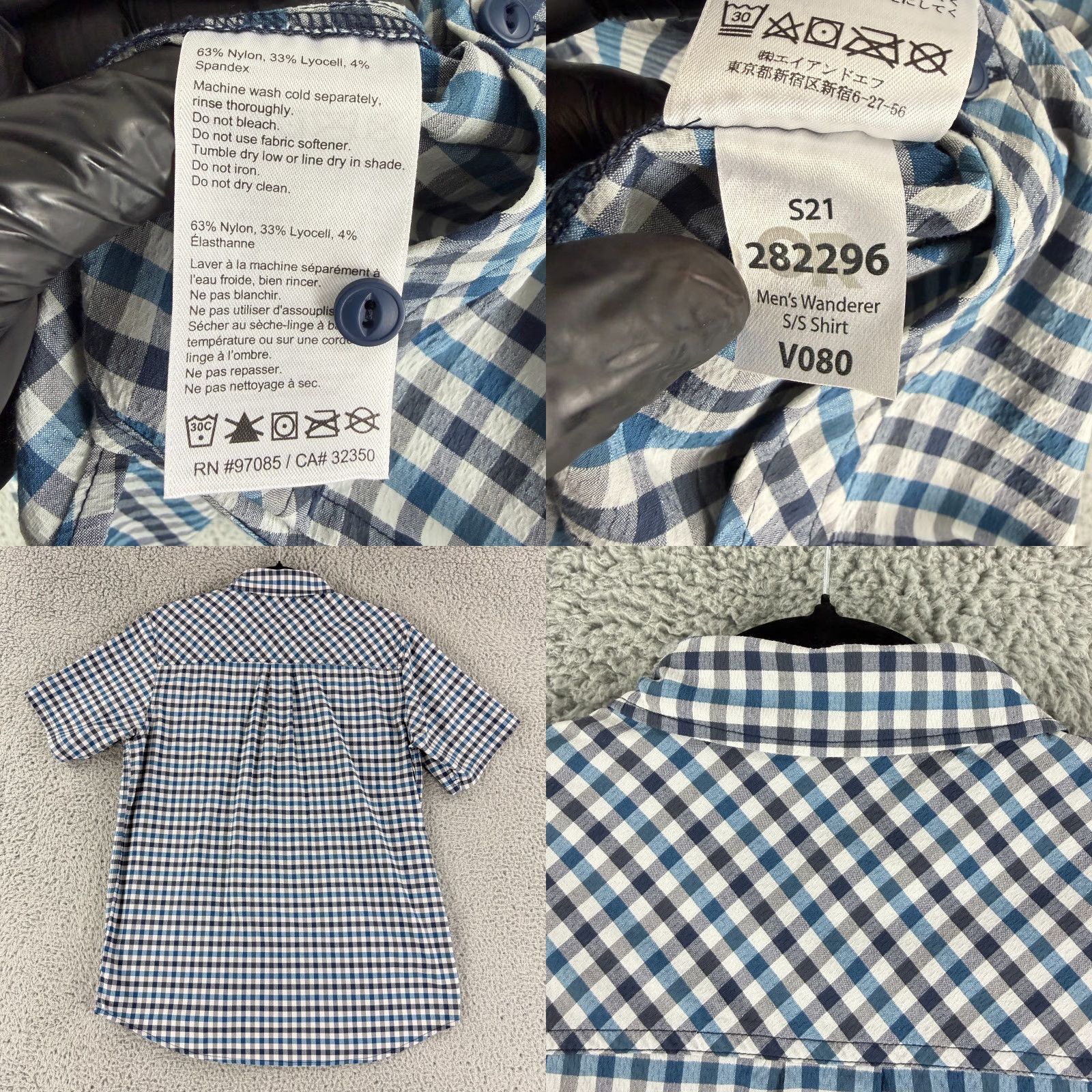 Outdoor Research Outdoor Research Wanderer Shirt Button-Up Mens Medium Blue Check Print Casual Size US M / EU 48-50 / 2 - 8 Thumbnail