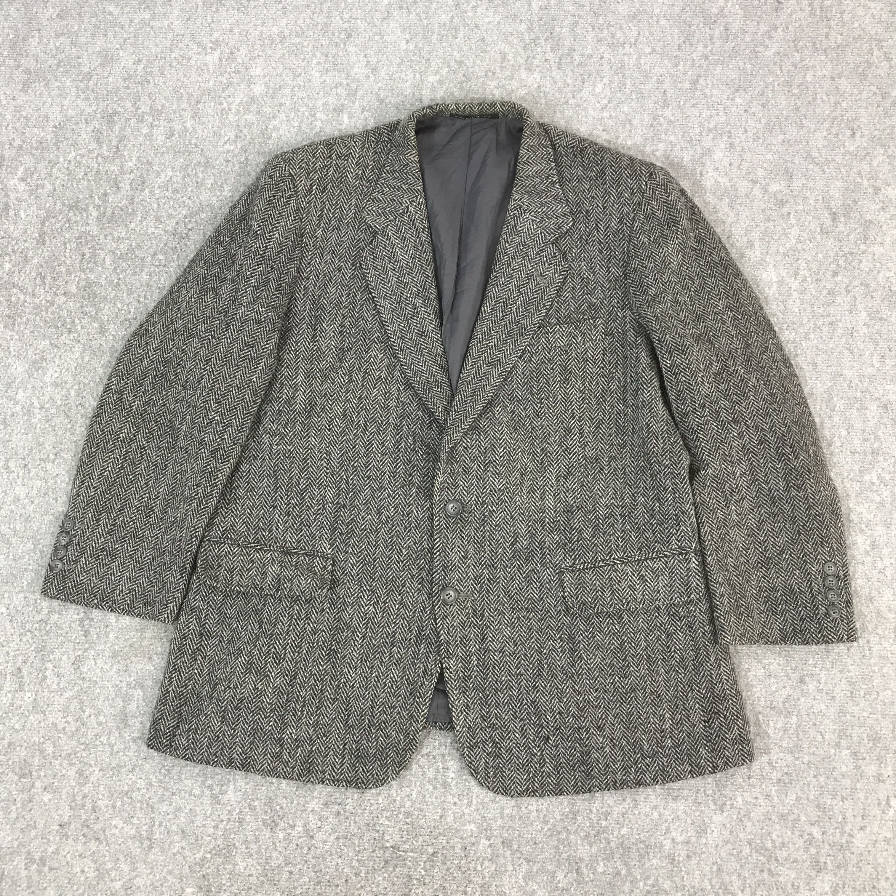 Harris Tweed VTG HARRIS TWEED WOOL BLAZER COAT JACKET Size US L / EU 52-54 / 3 - 1 Thumbnail