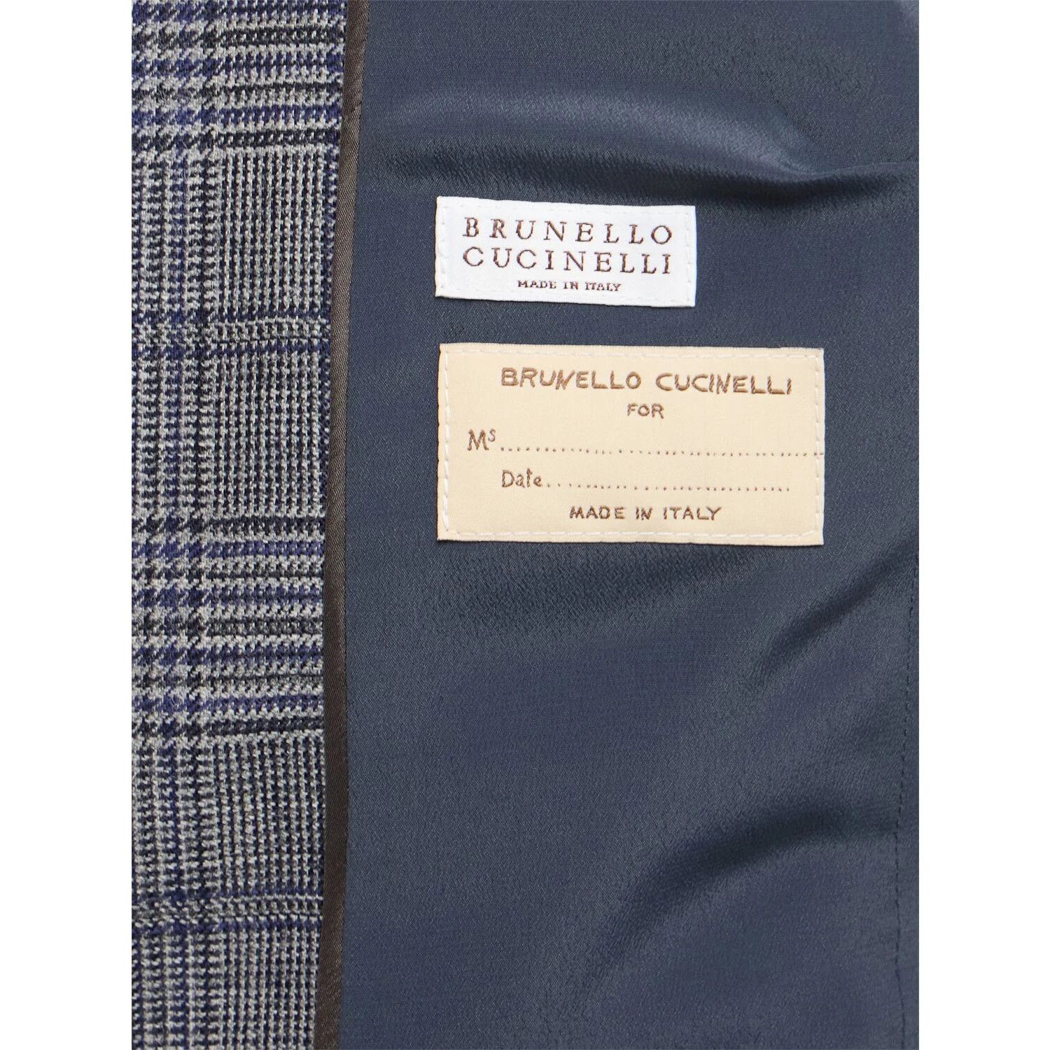 Brunello Cucinelli BRUNELLO CUCINELLI Gray/Blue Wool Blazer Jacket New & Authen Size M / US 6-8 / IT 42-44 - 3 Thumbnail