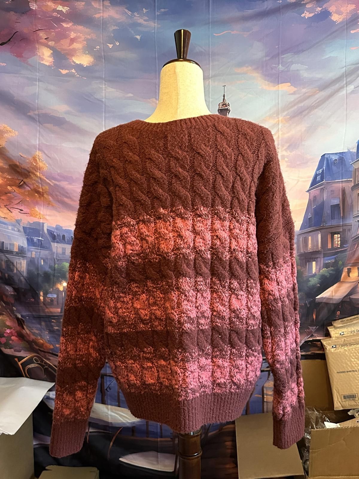 Other Open Edit Women's Cable Knit Sweater, Size 2X Size XXL / US 16-18 / IT 52-54 - 2 Thumbnail