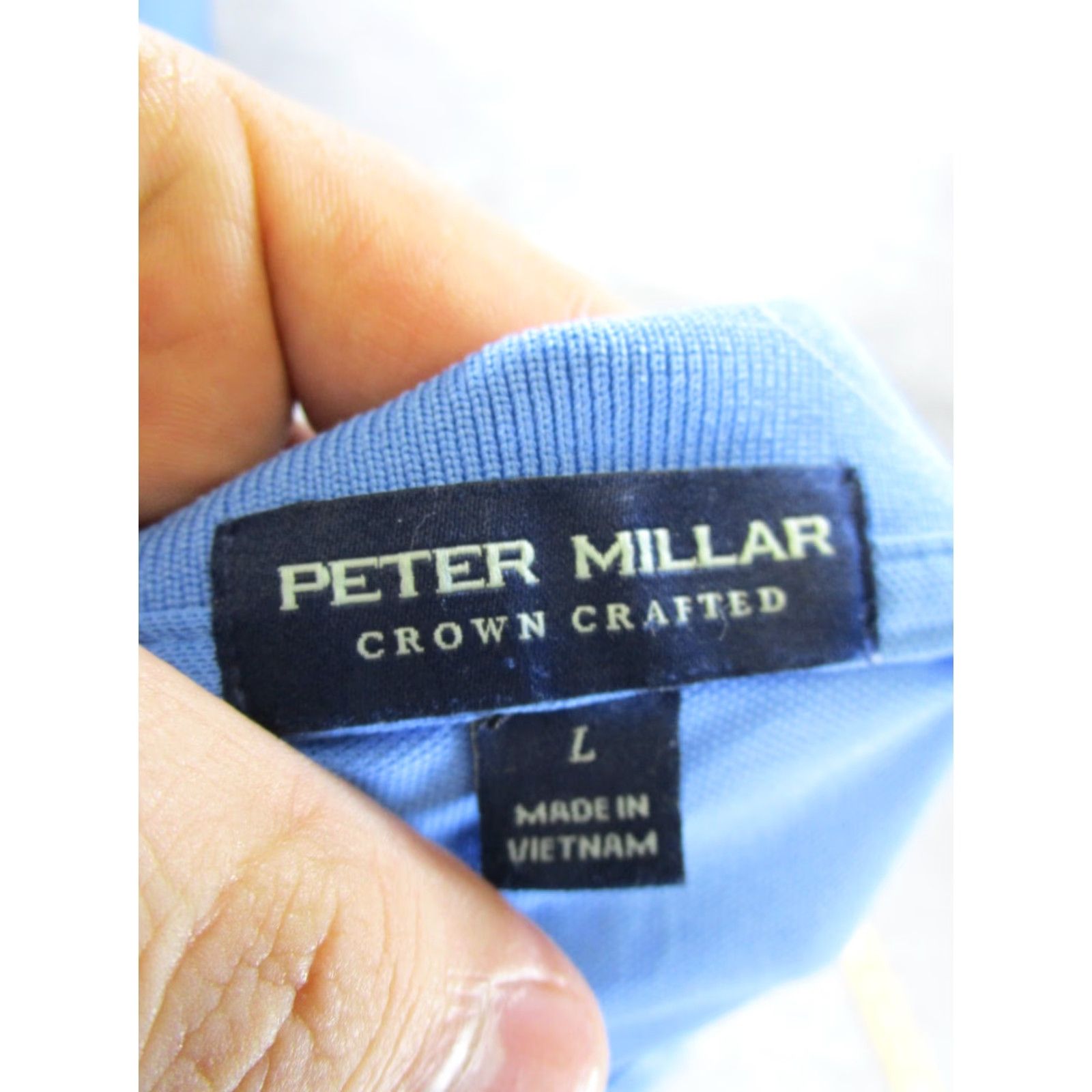 Peter Millar VINTAGE Peter Millar Polo Shirt Mens Large Crown Crafted Short Sleeve Golf Shirt Regular Blue Polyester Men L Size Polo Mens Golf Size US L / EU 52-54 / 3 - 7 Thumbnail
