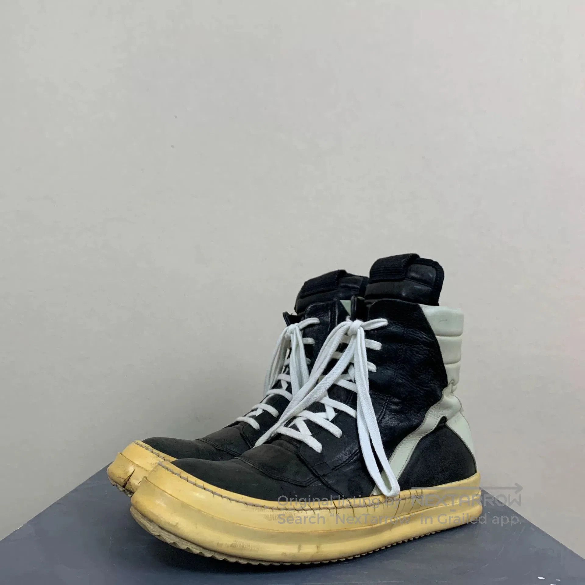 Rick Owens rick owens black and white high. Size US 9 / EU 42 - 1 Thumbnail