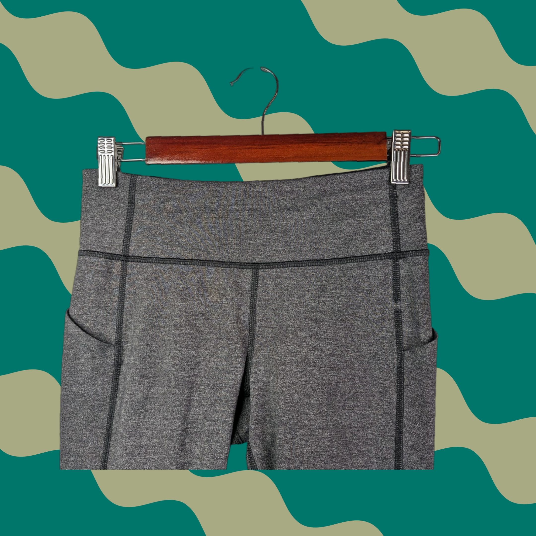 Lululemon Lululemon Pace Rival Crop Leggings Pant Size 4 Gray Heathered Black W6ACIS Size 27" / US 4 / IT 40 - 1 Thumbnail