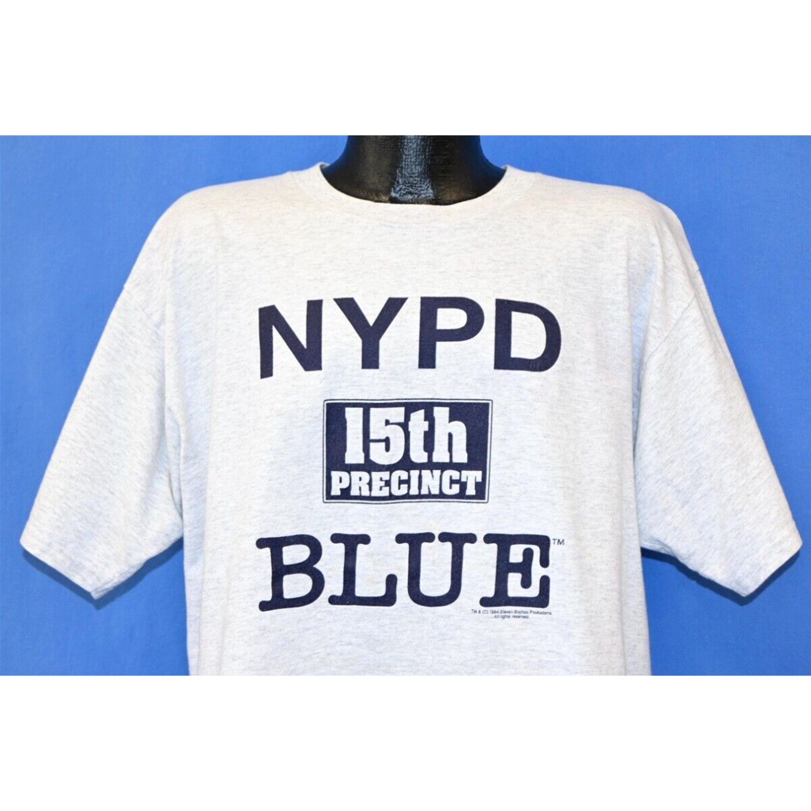 image of Gildan VTG 90's Nypd Blue Tv Show 15Th Precinct New York Police Department T-Shirt XL in White, Men