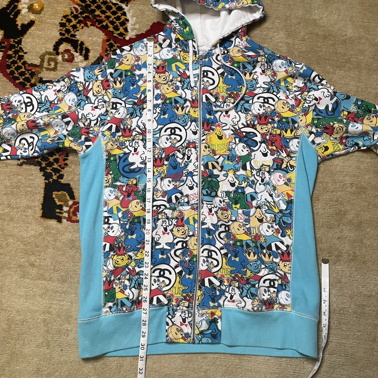 Stussy Vintage Stussy Girls Headz All Over Print Hoodie XL Clean Size US XL / EU 56 / 4 - 7 Thumbnail
