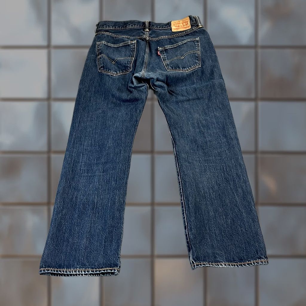 Levi's Levi's 501 Jeans Regular Straight 34 Dark Wash Blue Faded Button Fly Mens Vintage No N/A Size US 34 / EU 50 - 1 Thumbnail