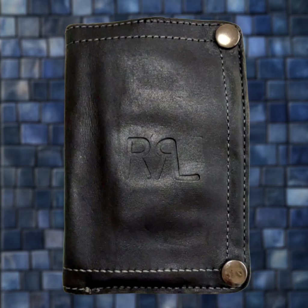 Ralph Lauren RRL RALPH LAUREN DISTRESSED LEATHER BIFOLD WALLET MEN Dark Brown Used Size ONE SIZE - 1 Thumbnail
