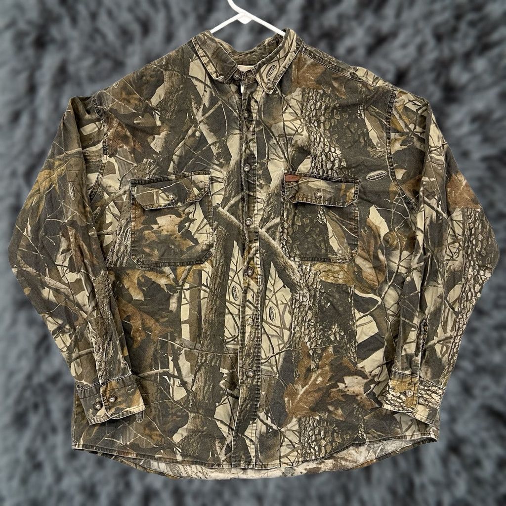 Vintage Woolrich Shirt Mens L Realtree Hardwood Camouflage Button-Down Woolrich Camouflage Pattern Shirt L Men Button-Up Outdoors Hunting Size US L / EU 52-54 / 3 - 1 Thumbnail