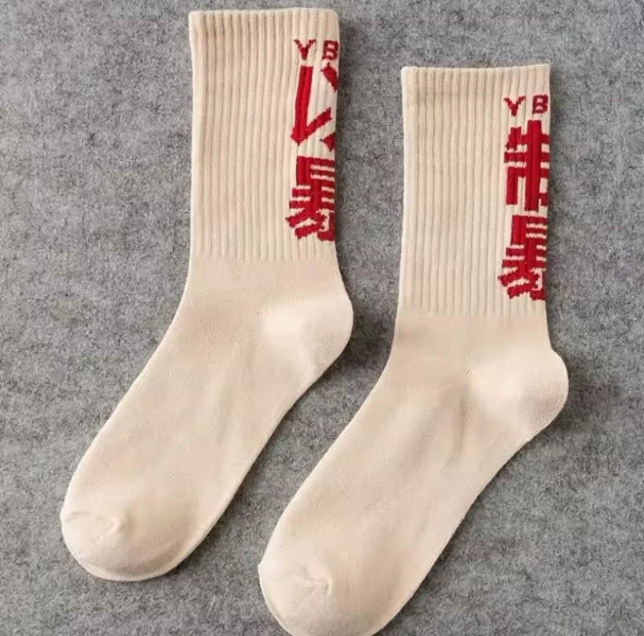 Converse × Happy Socks Hip Hop Chinese Characters Skateboard Cotton Socks (1 pairs) Size ONE SIZE - 3 Thumbnail