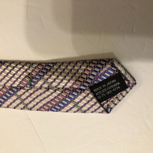 Jhane Barnes JHANE BARNES MEN'S NEW 100%SILK NECK TIE 3 3/4" X 57 1/2" Size ONE SIZE - 3 Thumbnail