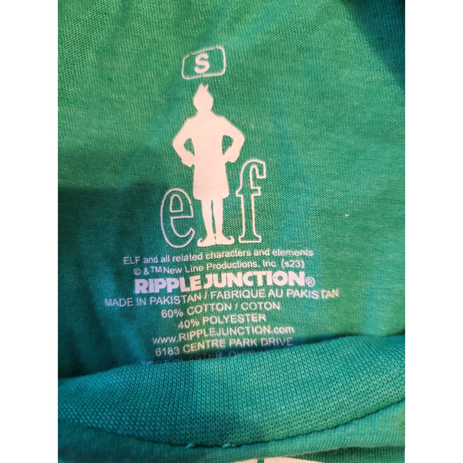 Ripple Junction ELF Santa I Know Him CHRISTMAS T-Shirt MENS Small Will Farrell Ripple Junction Green Cotton Blend Crew Neck Short Sleeve Tagless Size US S / EU 44-46 / 1 - 2 Thumbnail
