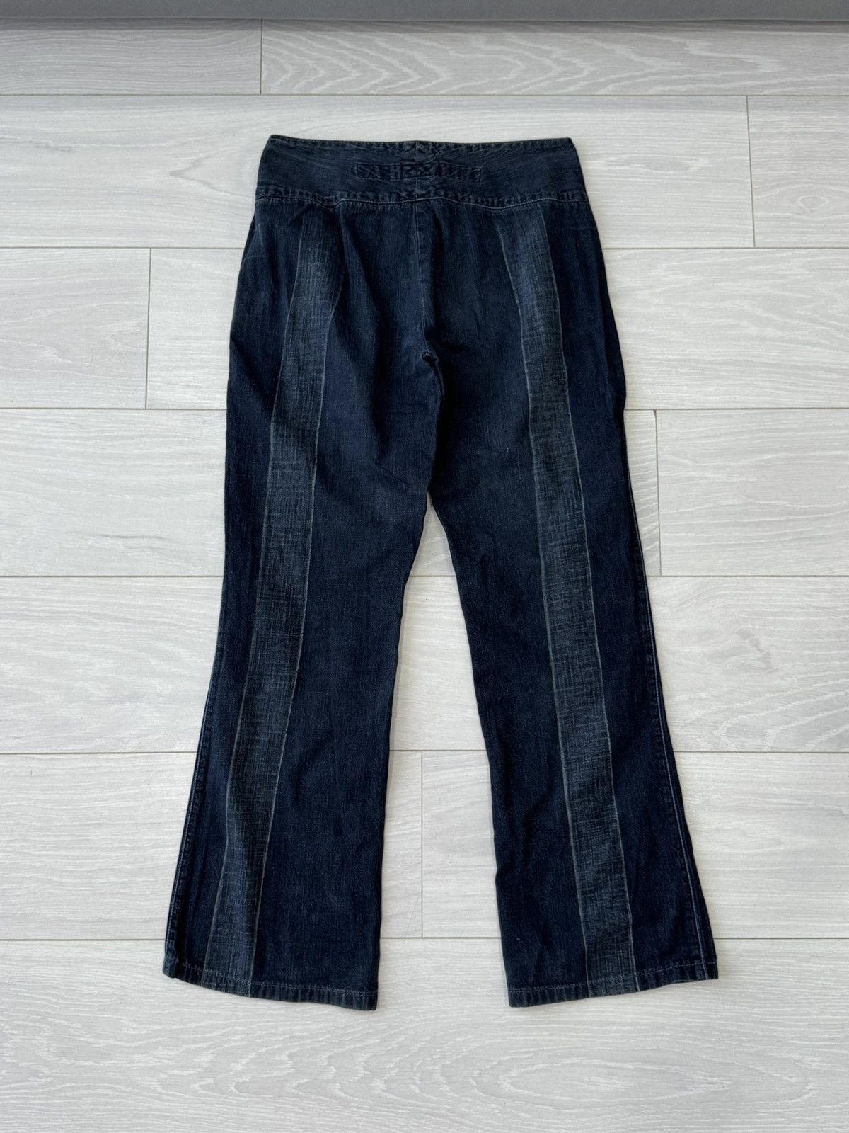 Marithe + Francois Girbaud Marithe Francois Girbaud Avant Garde Flared Denim Jeans Size 30" / US 8 / IT 44 - 2 Thumbnail