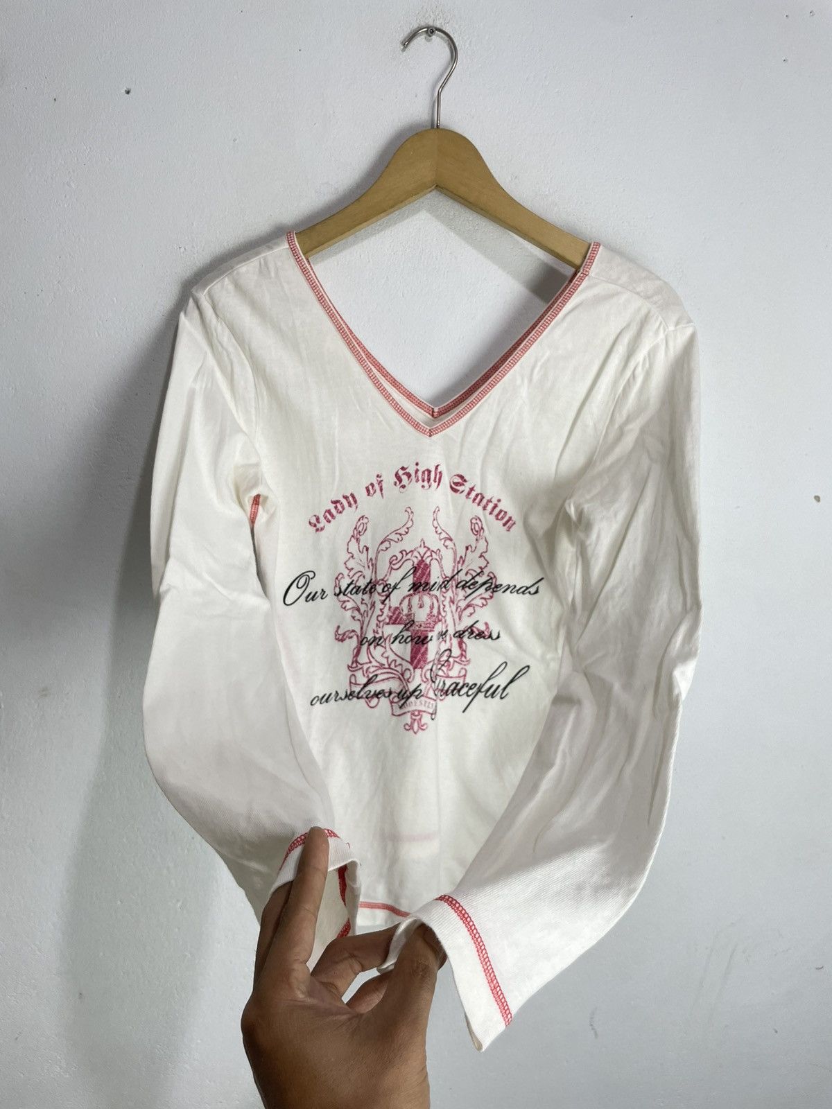 If Six Was Nine Y2k Goth Punk Poem Longsleeve Size S / US 4 / IT 40 - 3 Thumbnail