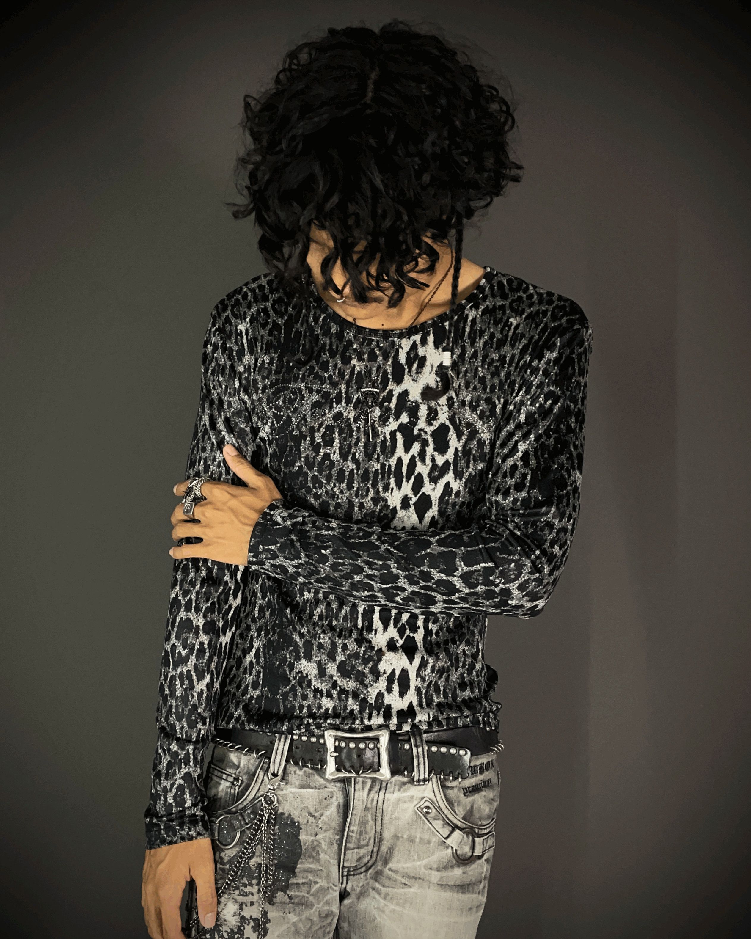 Japanese Brand Xfrm White Leopard Long Sleeve Size US M / EU 48-50 / 2 - 1 Thumbnail