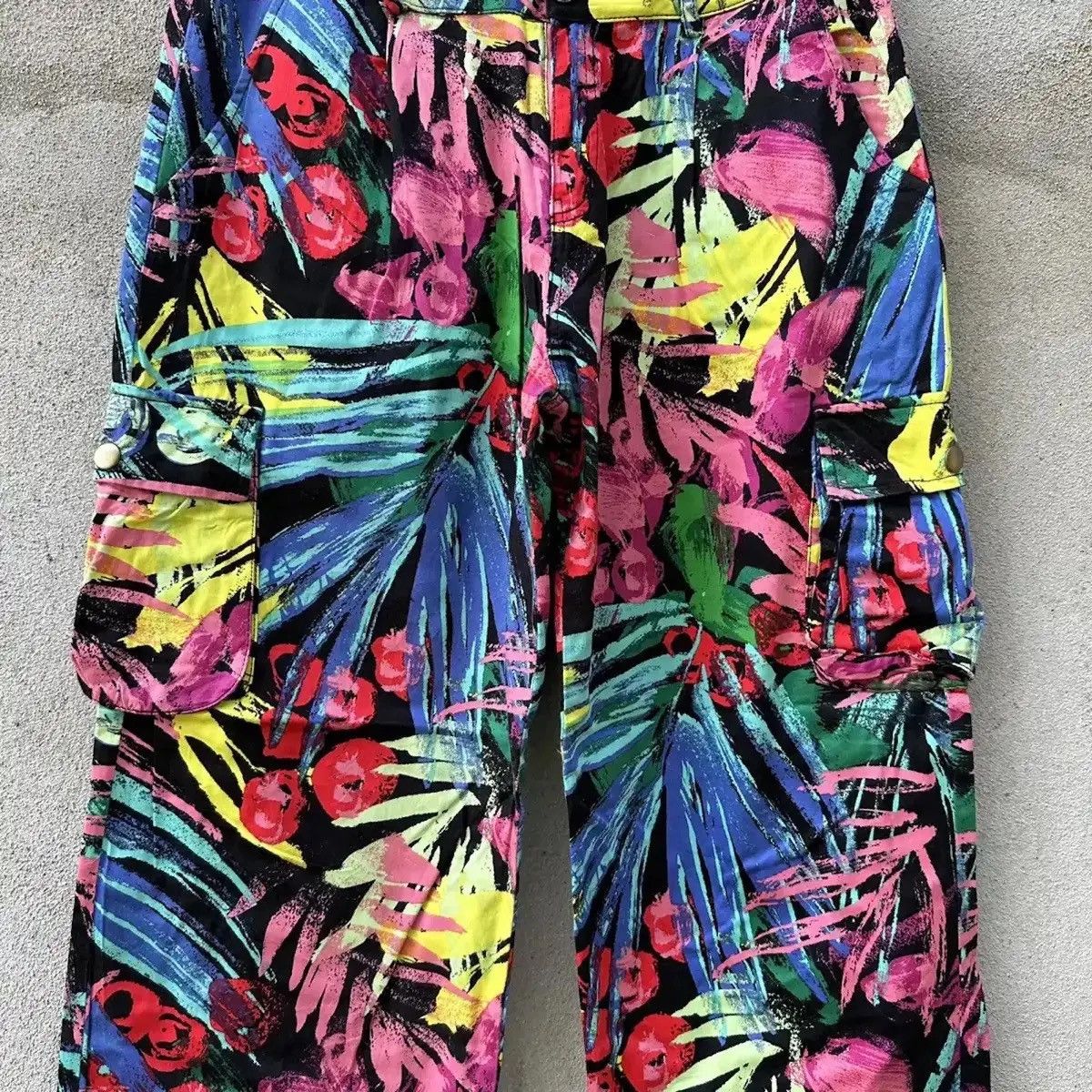 Japanese Brand NICE DESIGN‼️ALL OVER PRINTED TROUSERS WIDELEGS BAGGY CARGO Size US 29 - 2 Thumbnail