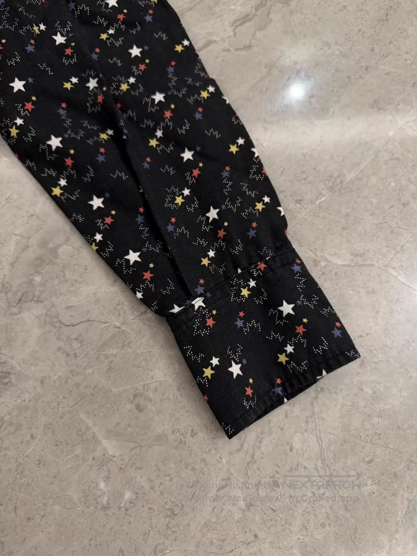 Saint Laurent Paris Black Star Print Long Sleeve Button. Size US S / EU 44-46 / 1 - 3 Thumbnail