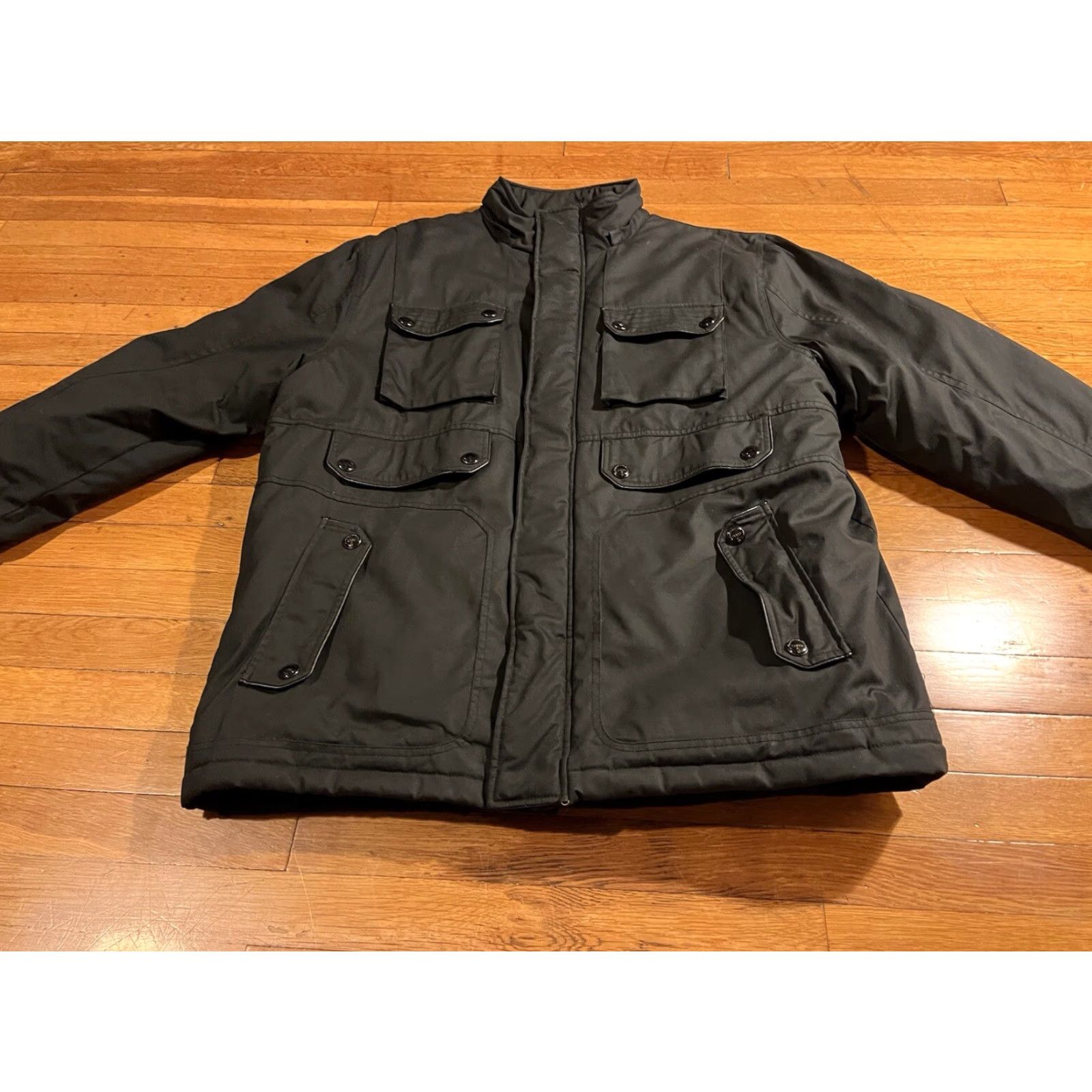 Coogi VINTAGE COOGI Tactical Bomber Jacket Men’s 2XL Black Hip Hop Classic Outerwear Long Jacket Mens 50 in Chest Bodysigned Size US XXL / EU 58 / 5 - 2 Thumbnail