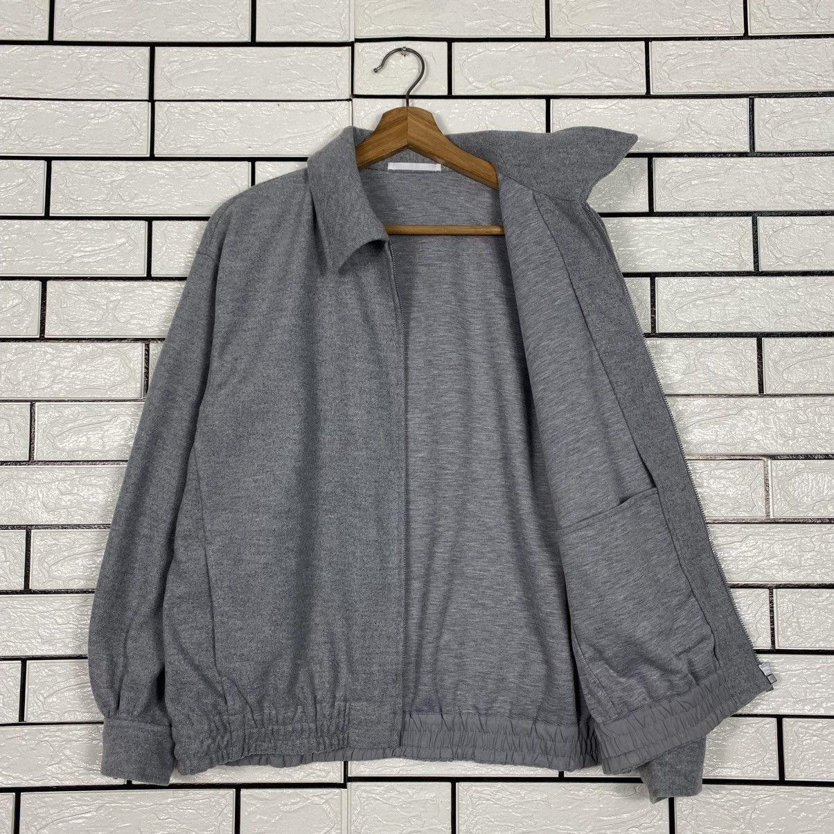 Japanese Brand 📌Vintage Wool Zipper Bomber Jacket Uniqlo Issey Miyake Size US L / EU 52-54 / 3 - 12 Thumbnail
