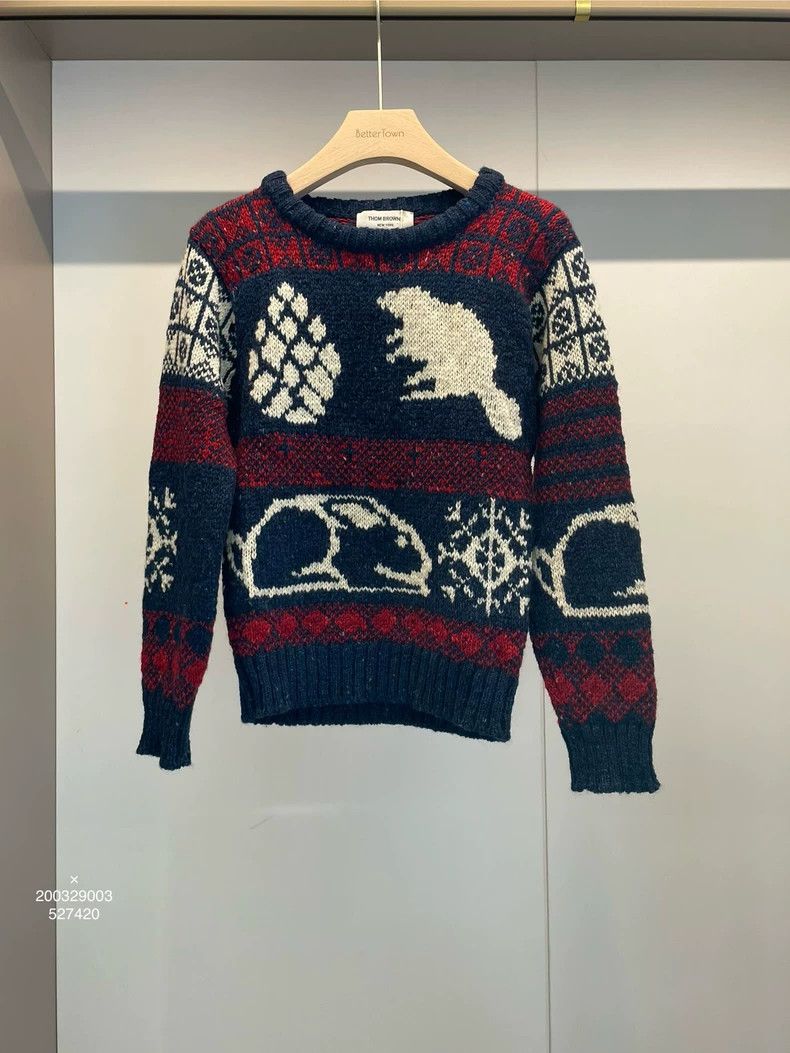 Thom Browne Thom Browne Floral wool sweater Size US XS / EU 42 / 0 - 1 Thumbnail