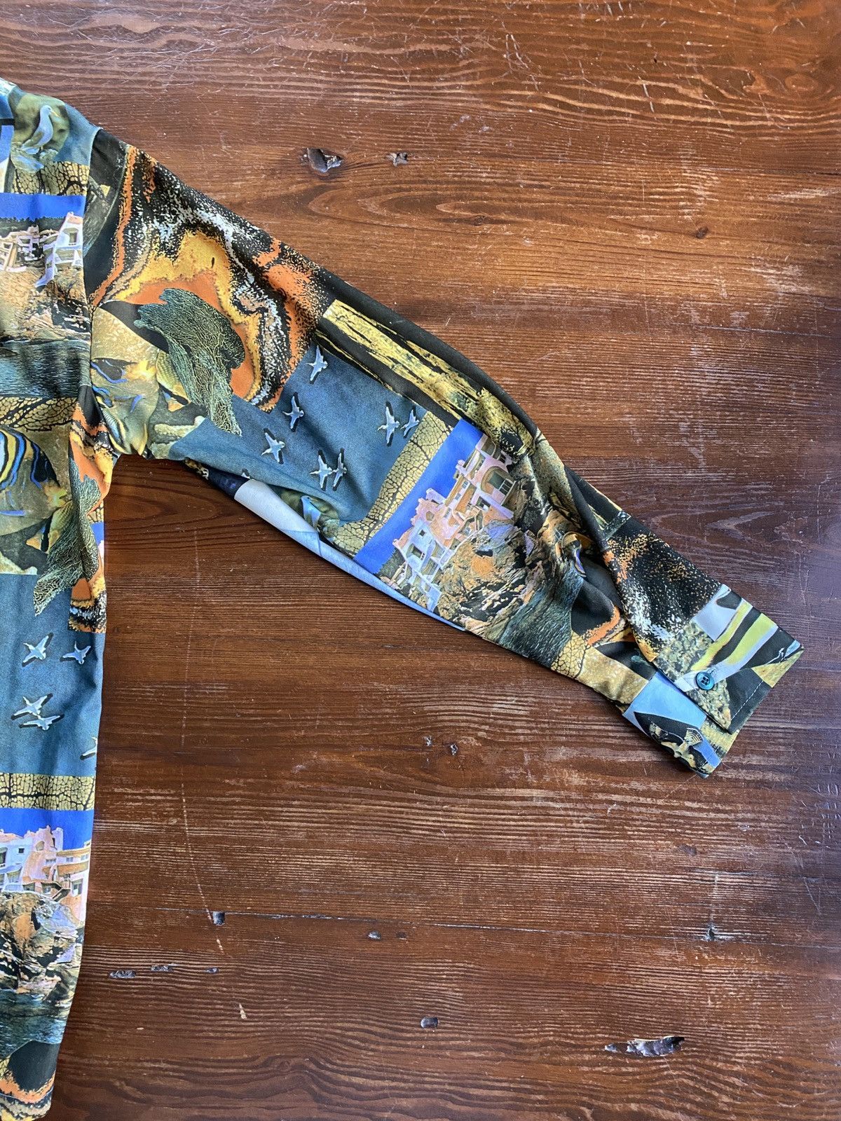Retrofit × Vintage Vintage 70’s Kmart Ocean Theme All Over Print Poly Button Up Size US L / EU 52-54 / 3 - 10 Thumbnail