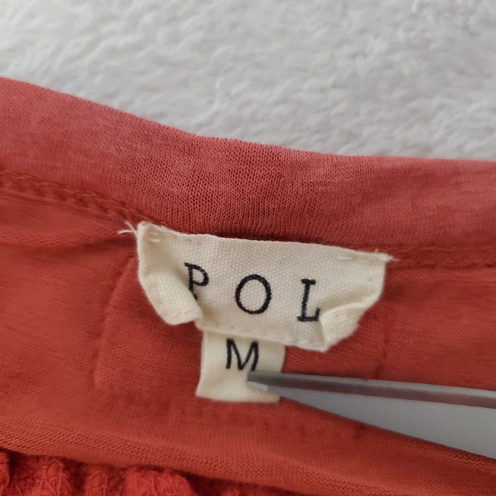 Vintage VINTAGE POL Top Women M Burnt Orange Cropped Long Sleeve Raw Seam Oversized Boho Southwest Casual Shirt Womens Size M / US 6-8 / IT 42-44 - 3 Thumbnail
