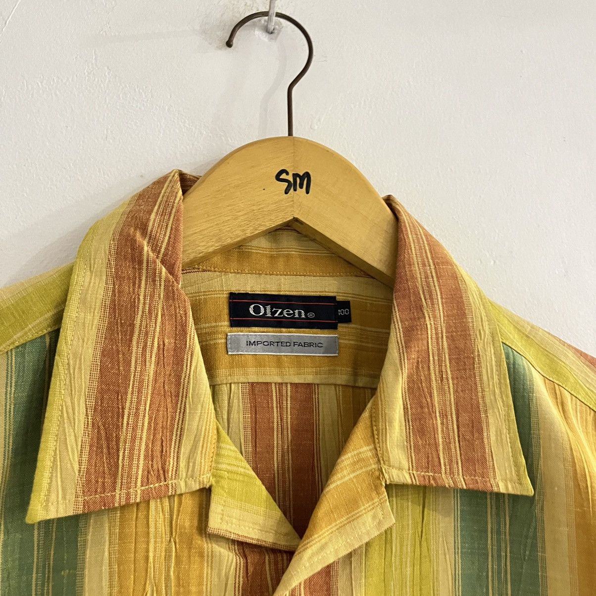 Issey Miyake Olzen - Striped Gradation Camp Collar Shirt Size US L / EU 52-54 / 3 - 4 Thumbnail