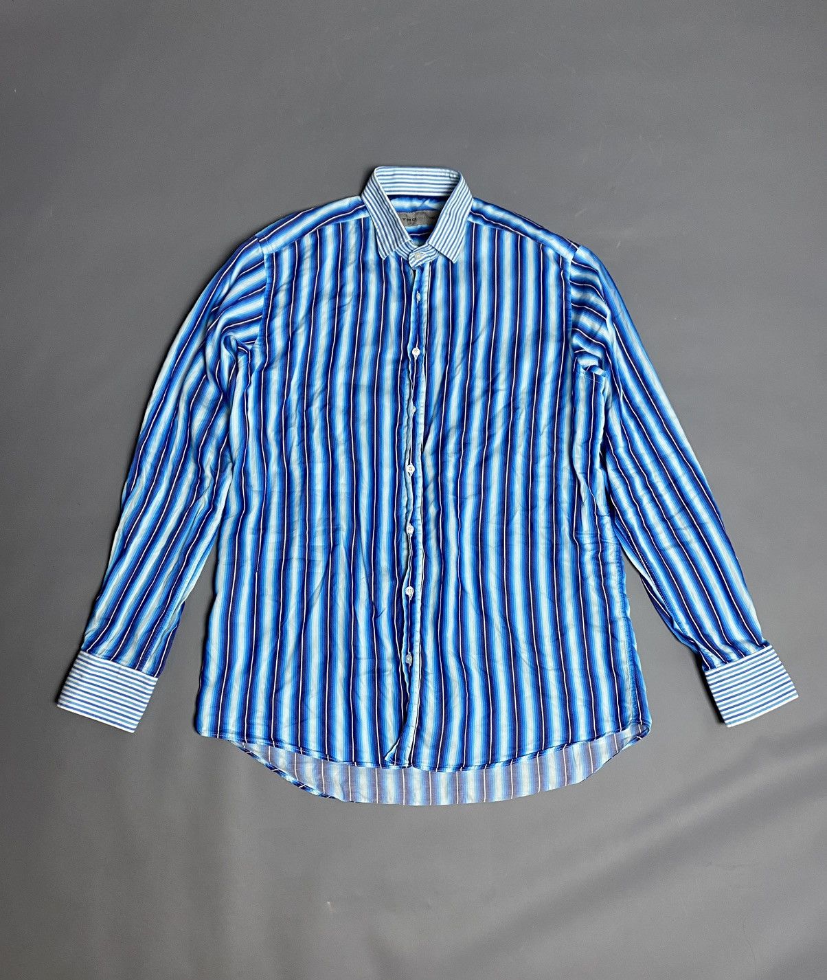 Etro Etro Mens Striped Cotton Dress Shirt Long Sleeve Italy Sz 41 Size US L / EU 52-54 / 3 - 1 Thumbnail