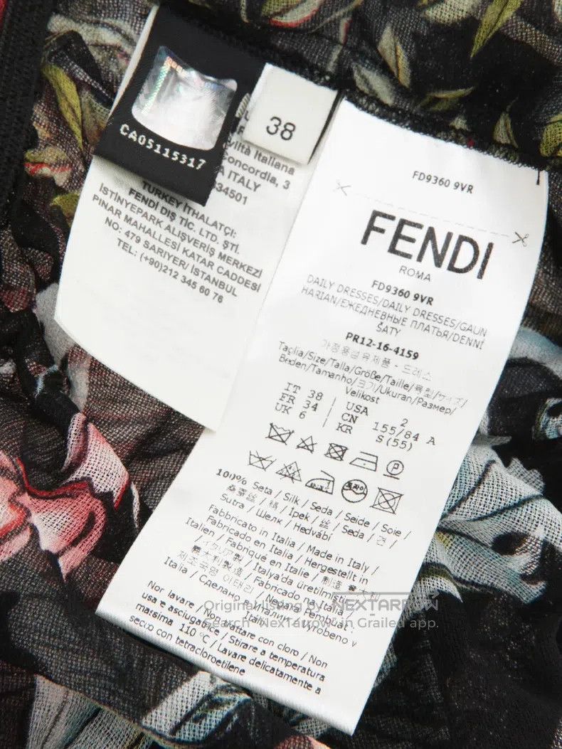 Fendi Fendi Floral Print Dress Size XS / US 0-2 / IT 36-38 - 7 Thumbnail