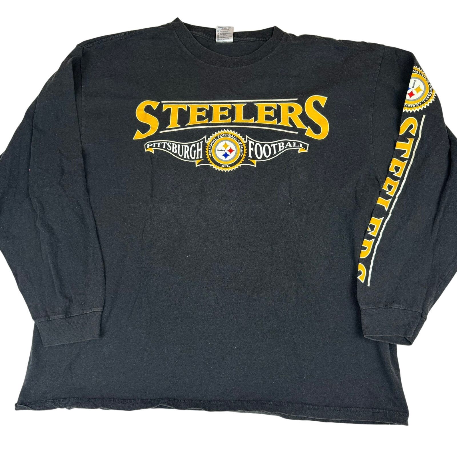 Delta Vintage Pittsburgh Steelers Long Sleeve T-Shirt XL Size US XL / EU 56 / 4 - 1 Thumbnail