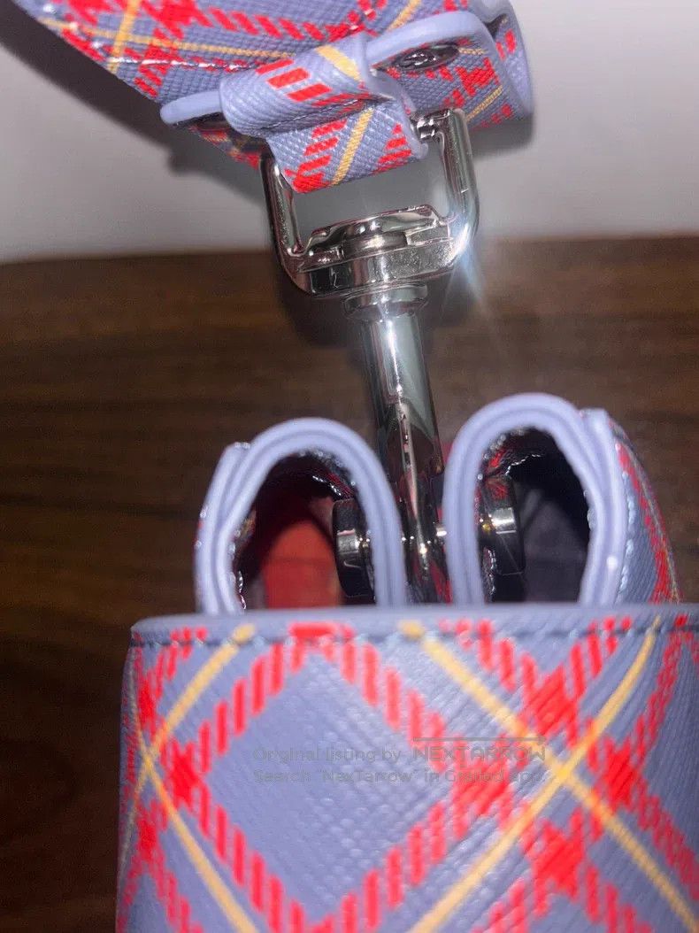Vivienne Westwood Vivienne Westwood size os Powder blue plaid faux leather ha Size ONE SIZE - 6 Thumbnail