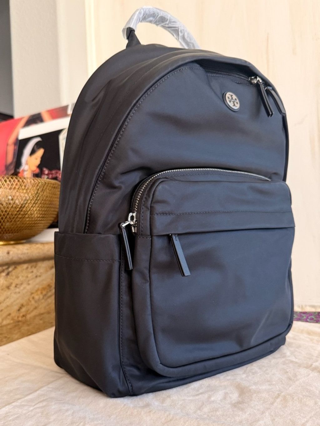 Tory Burch New Tory Burch Ella Black Nylon Backpack large Size ONE SIZE - 2 Thumbnail