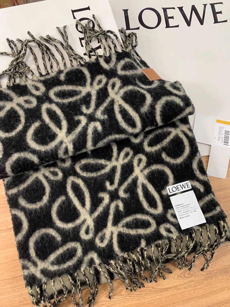 Loewe LOEWE Brand logo Wool yarn scarf Size ONE SIZE - 7 Thumbnail