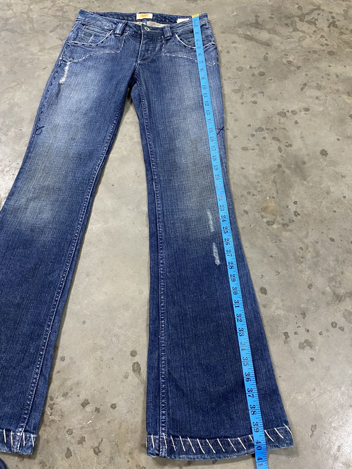 Antik Denim Flare Jeans Antik Denim Low Rise Made in Usa @308 Size US 27 - 15 Thumbnail