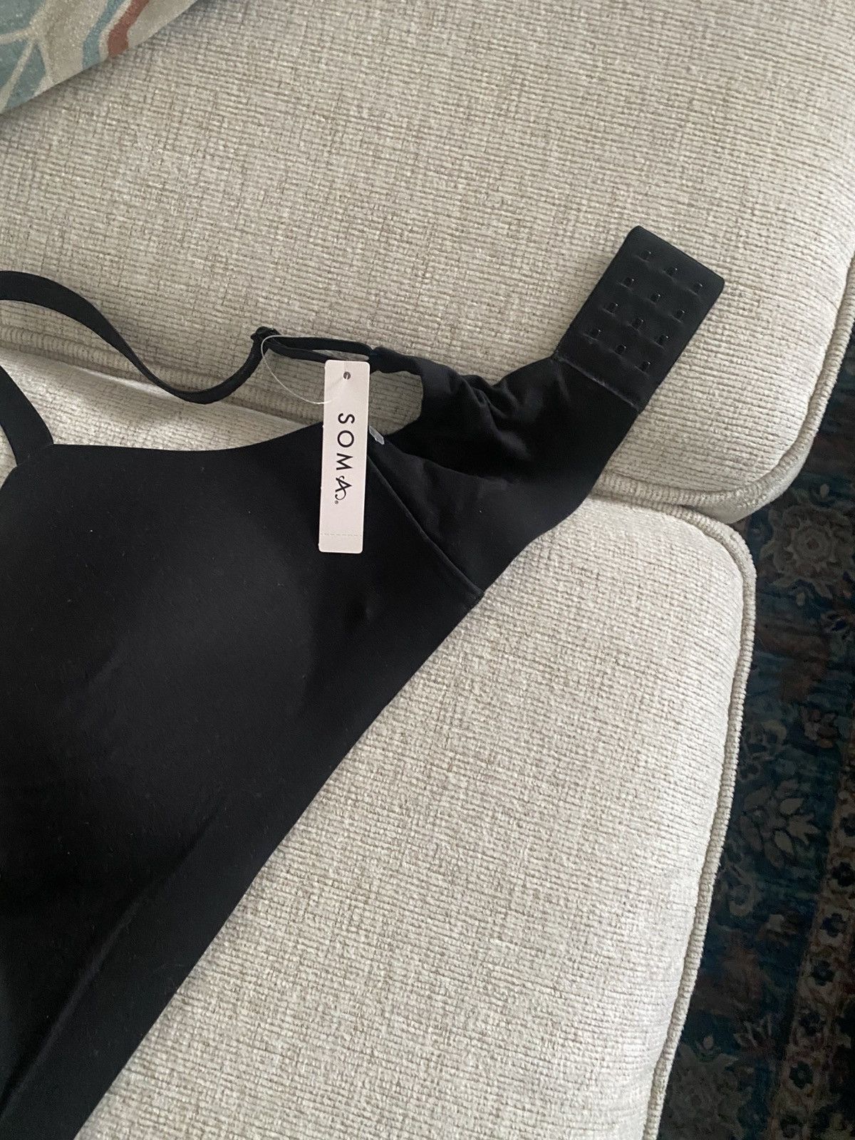 Other SOMA Enbliss cotton Size 38 D black Lined Wireless Bra NWT Size ONE SIZE - 3 Thumbnail