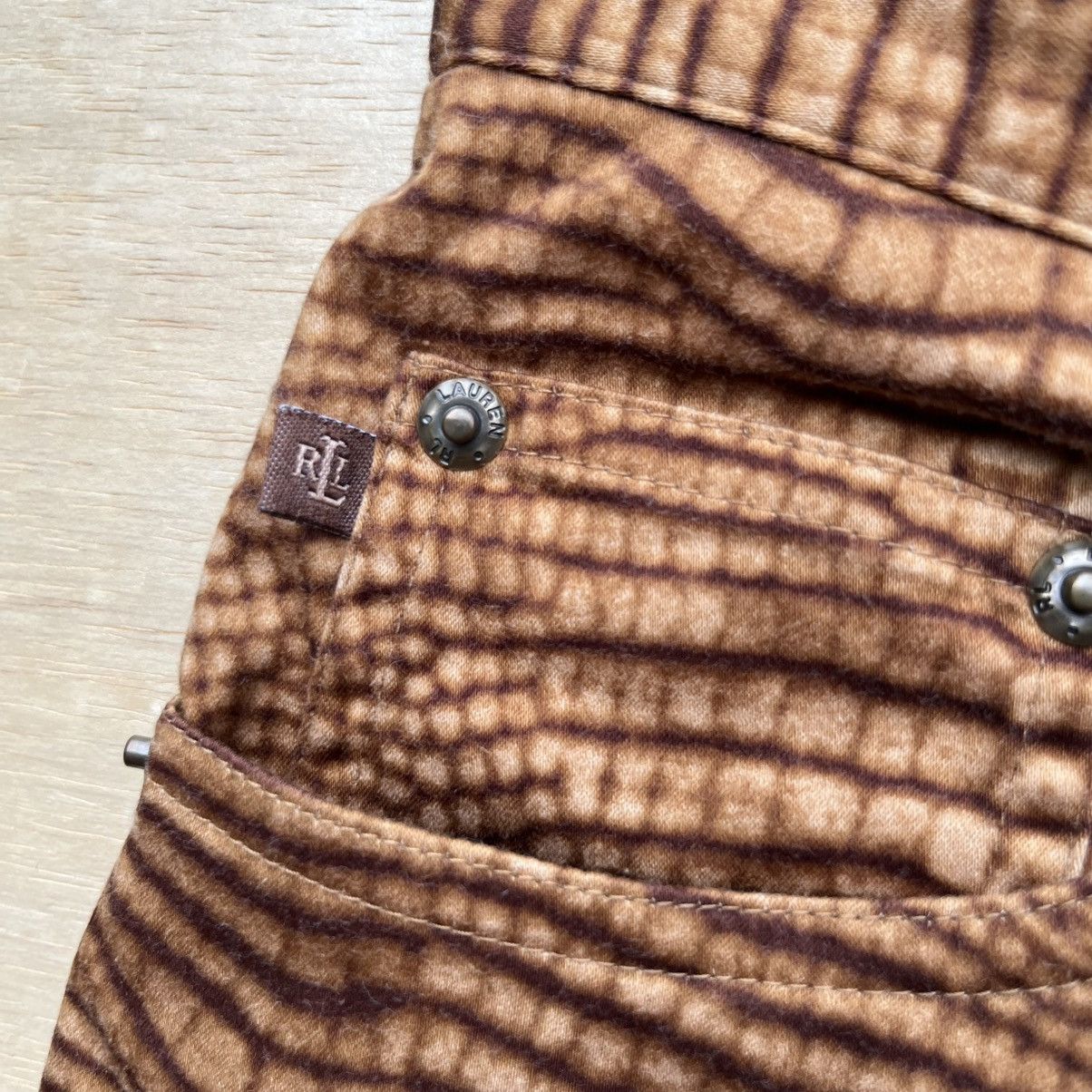 RRL Ralph Lauren VINTAGE LAUREN RALPH LAUREN SNAKE SKIN CAMO AOP STUDED Size US 31 - 3 Thumbnail
