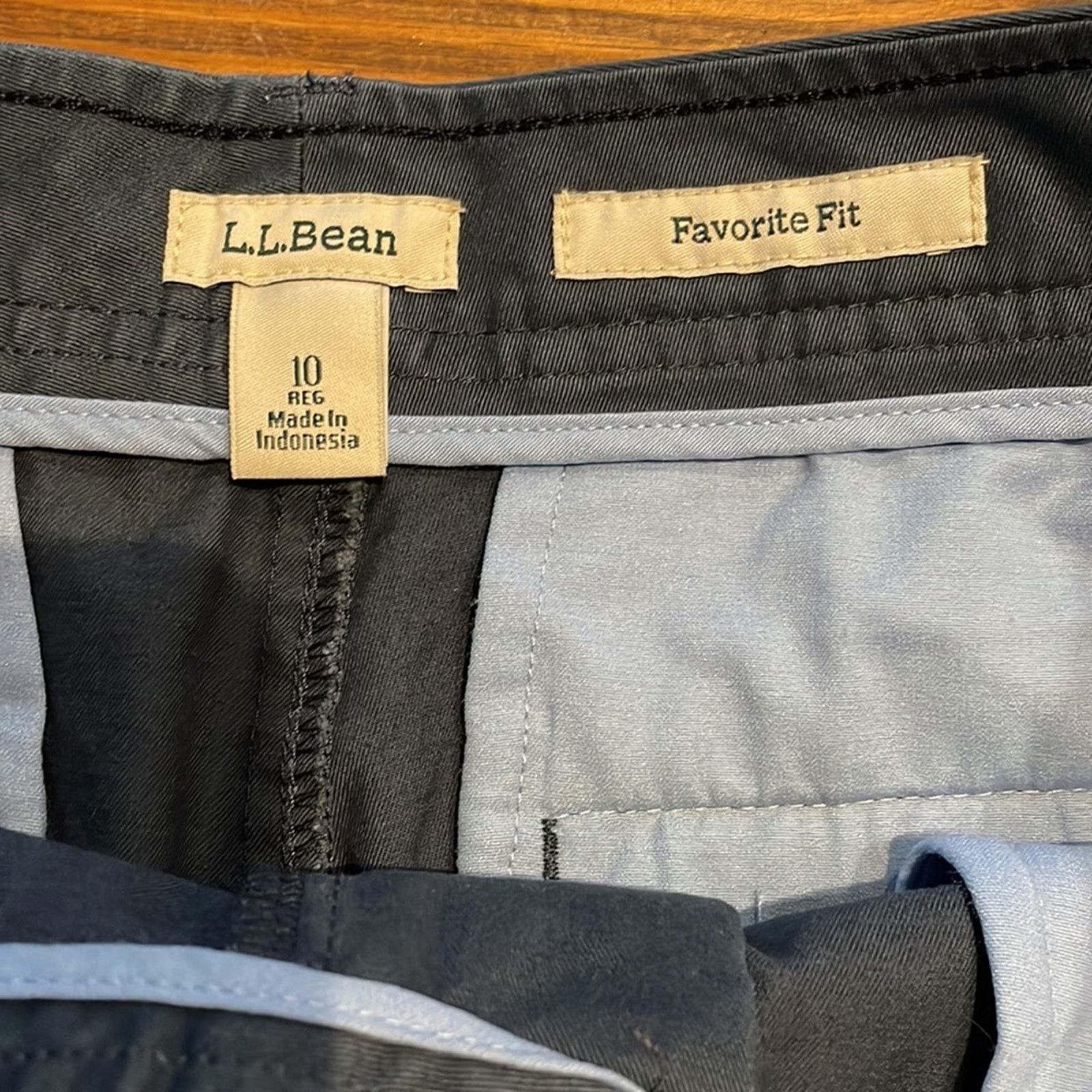 L.L. Bean LL Bean, Favorite Fit Navy Chino Pant,size 10 Size 32" / US 10 / IT 46 - 3 Thumbnail