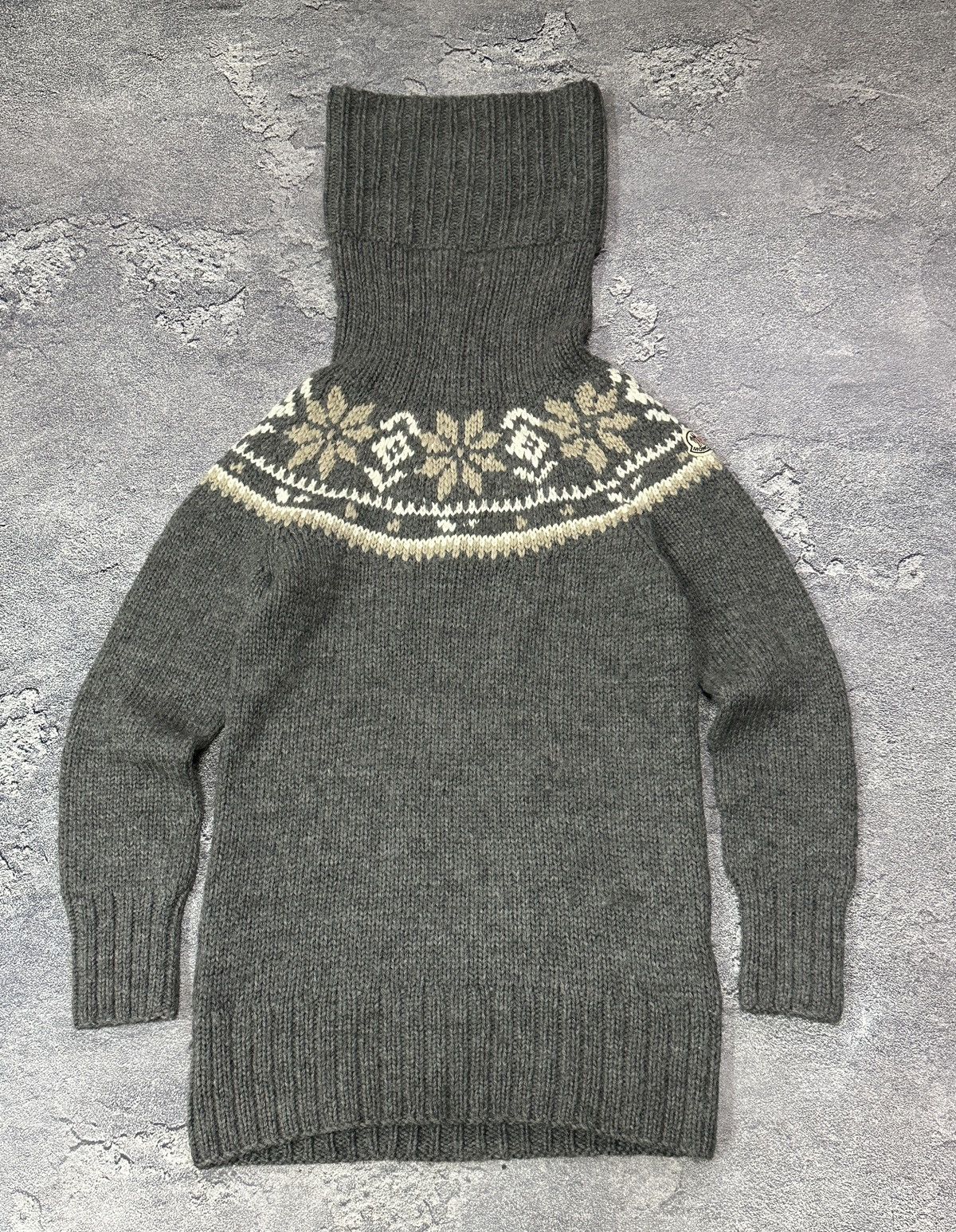 Moncler Vintage Moncler Wool Fair Isle Knit Turtleneck Sweater S Size S / US 4 / IT 40 - 3 Thumbnail