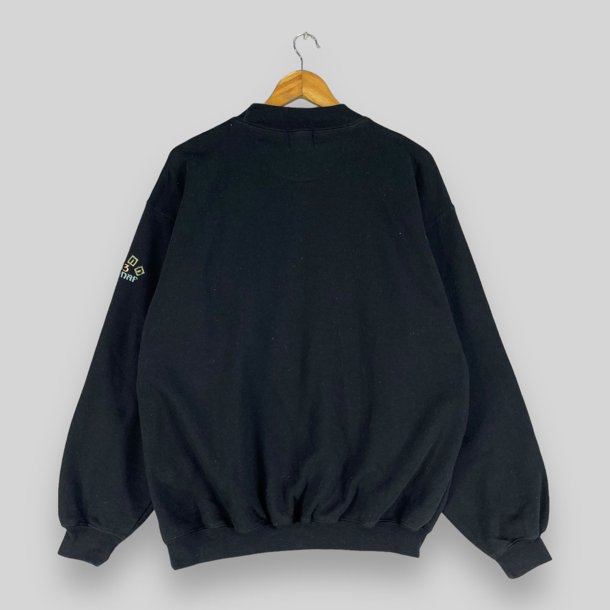 Designer × Japanese Brand × Vintage Vintage 90s NAF NAF Paris Spellout Embroidery Sweatshirt Size US L / EU 52-54 / 3 - 8 Thumbnail