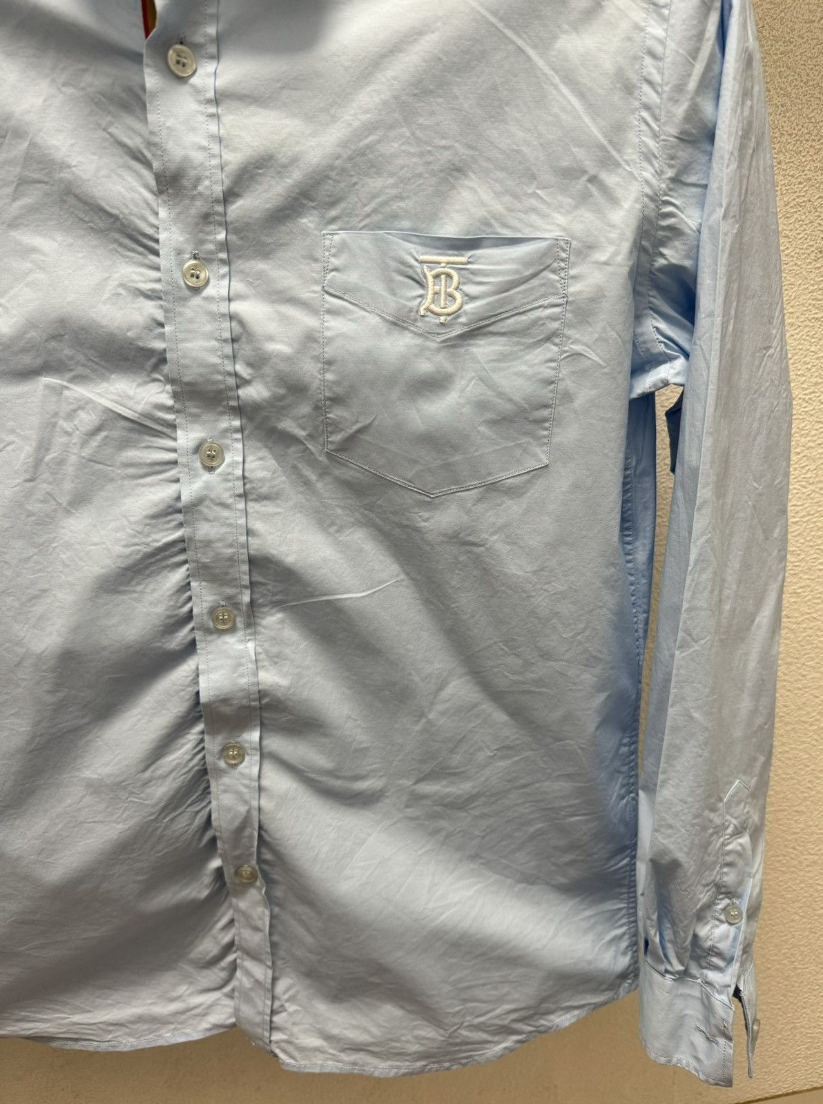 Burberry Burberry London England blue shirt longsleeve monogram Xl Size US XL / EU 56 / 4 - 6 Thumbnail