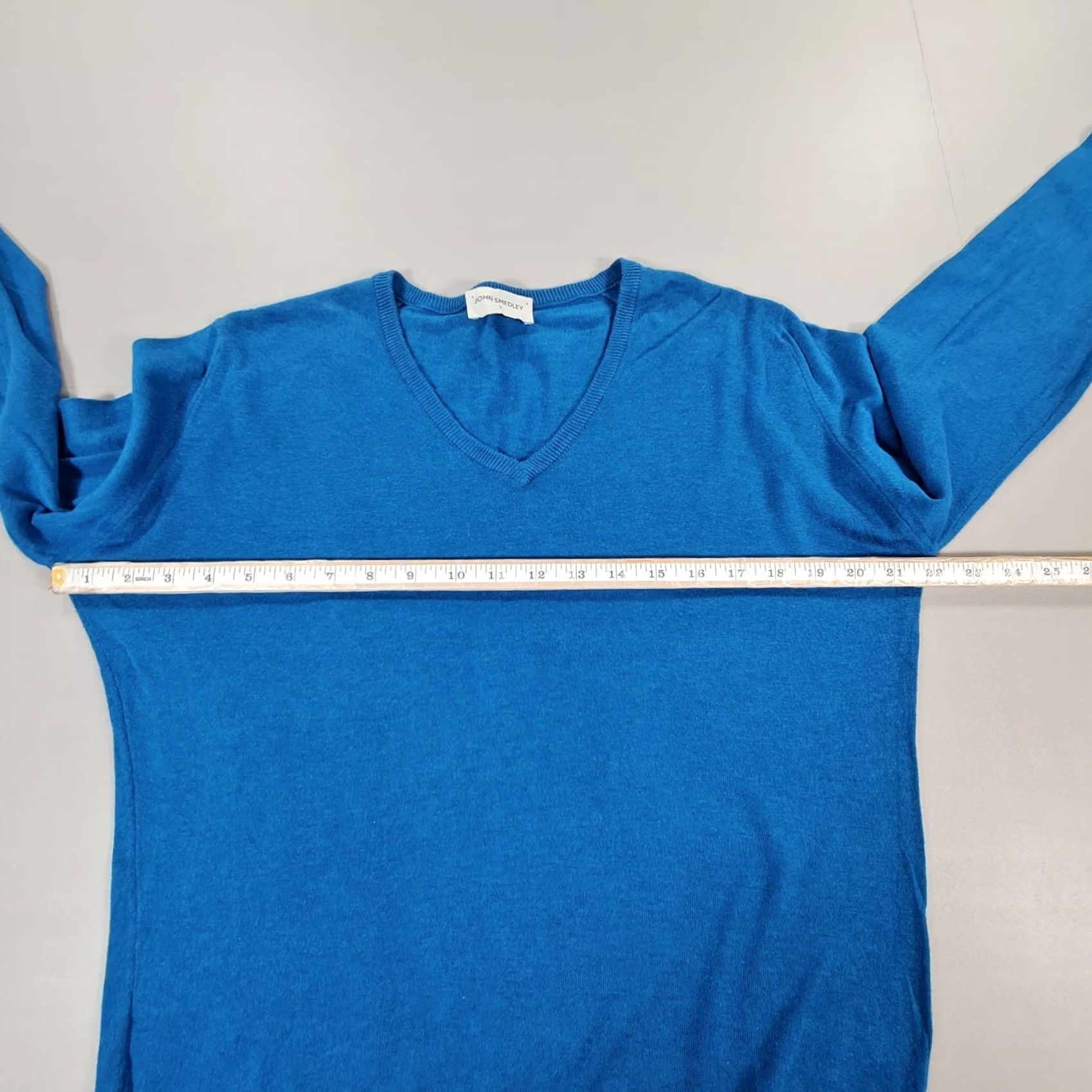 Sunspel Sunspel Jumper Blue Small Mens Wool Cotton? No—actually Cotton Sunspel Jumper Blue Small Mens Pullover V-Neck Lightweight Casual Classic Navy? Size US M / EU 48-50 / 2 - 5 Thumbnail