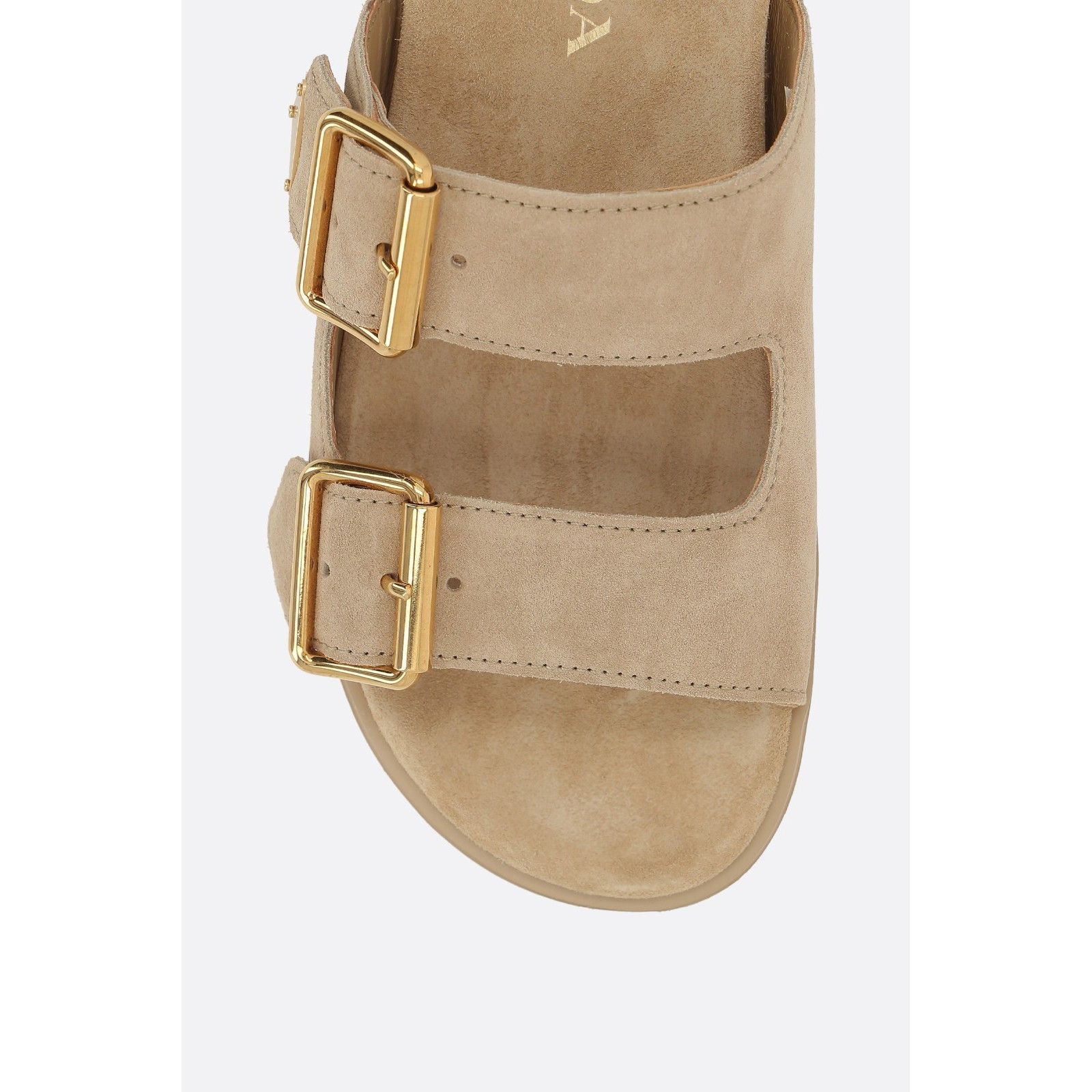 Prada PRADA Ecru Beige Suede Platform Sandals New & Authentic (Wom Size US 6.5 / IT 36.5 - 4 Thumbnail