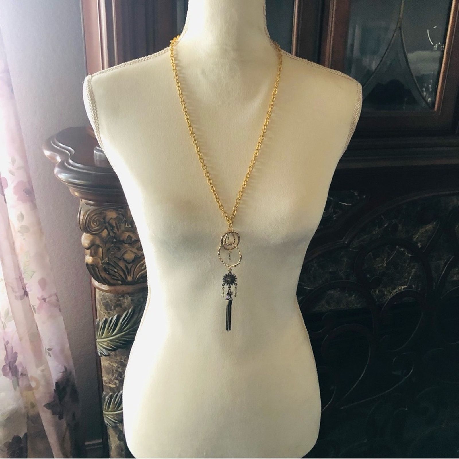 Handmade Handcrafted repurpose dangle tassel necklace Size ONE SIZE - 5 Thumbnail